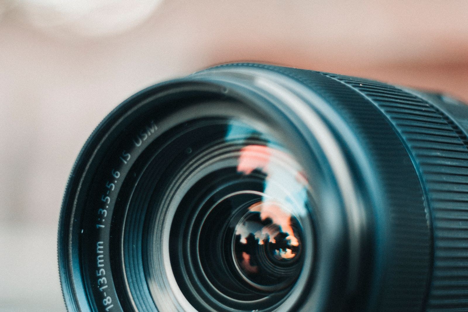 Macro shot of a camera lens